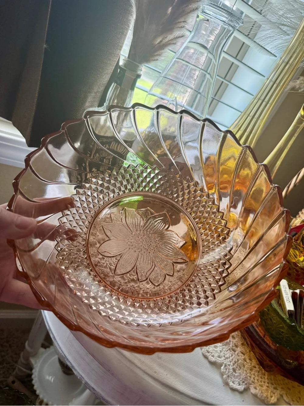 Pink Depression Glass Bowl
